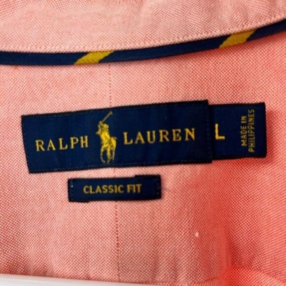 Ralph Lauren classic fit button up shirt men’s size L - Picture 3 of 7